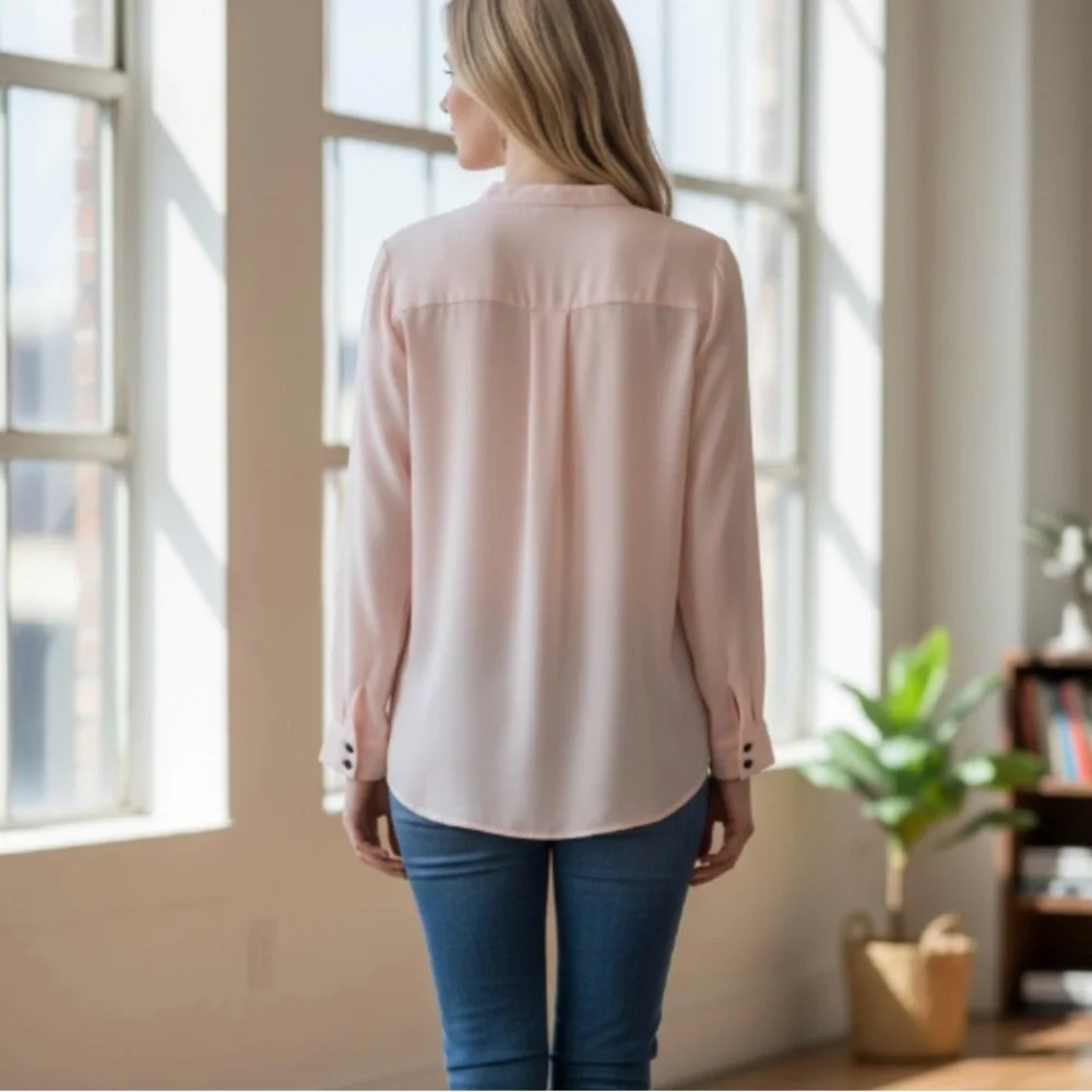 Adrianna Papell Peony Long Sleeve Blouse - Picture 6 of 13